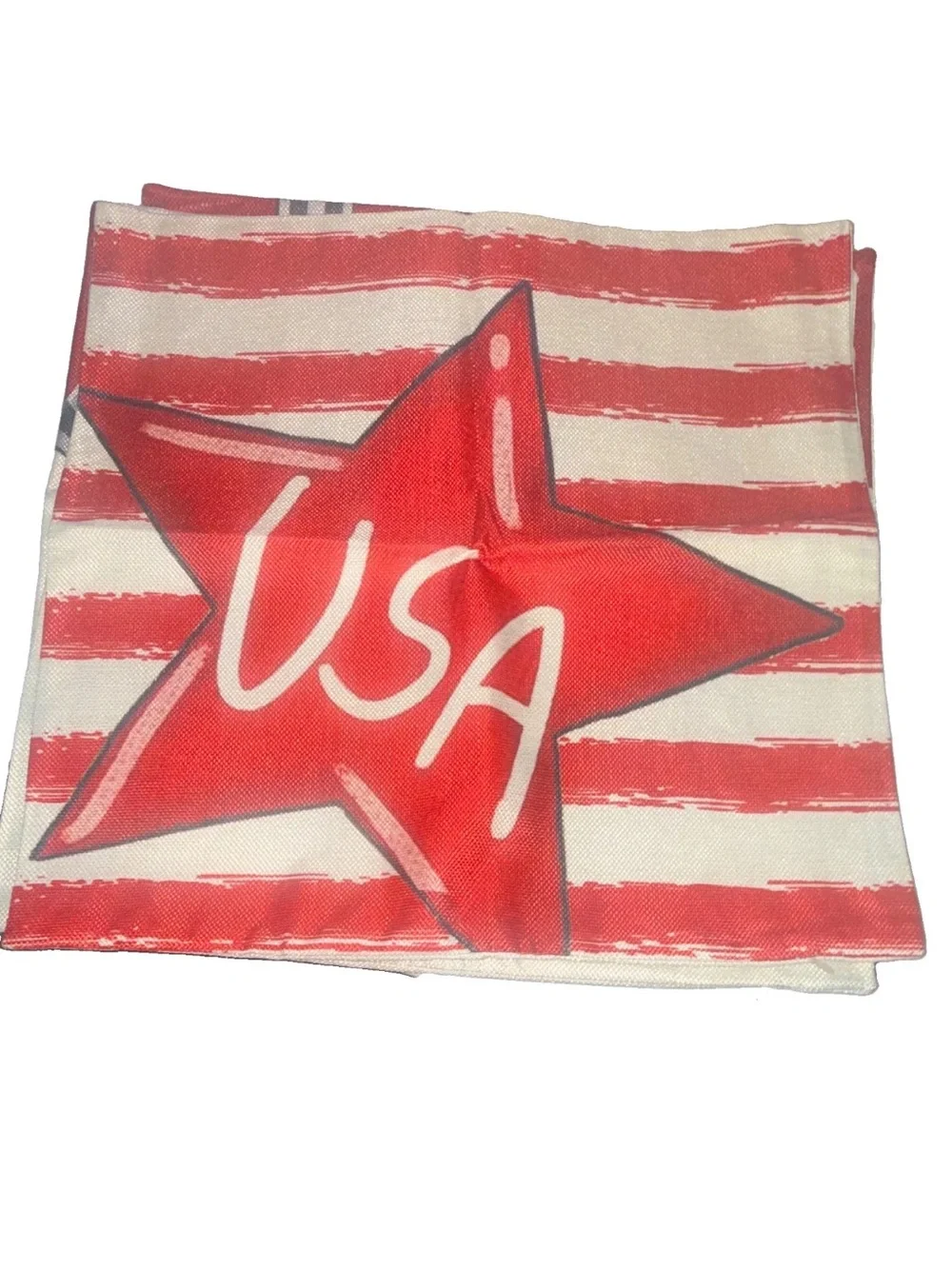 Red USA Star Decorative Pillow Covers - Patriotic Pillow Covers Set of 4